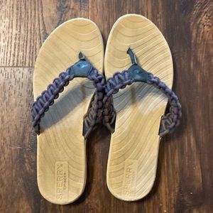 Sperry Top Siders Navy Flip Flop Sandals Women’s Size 5